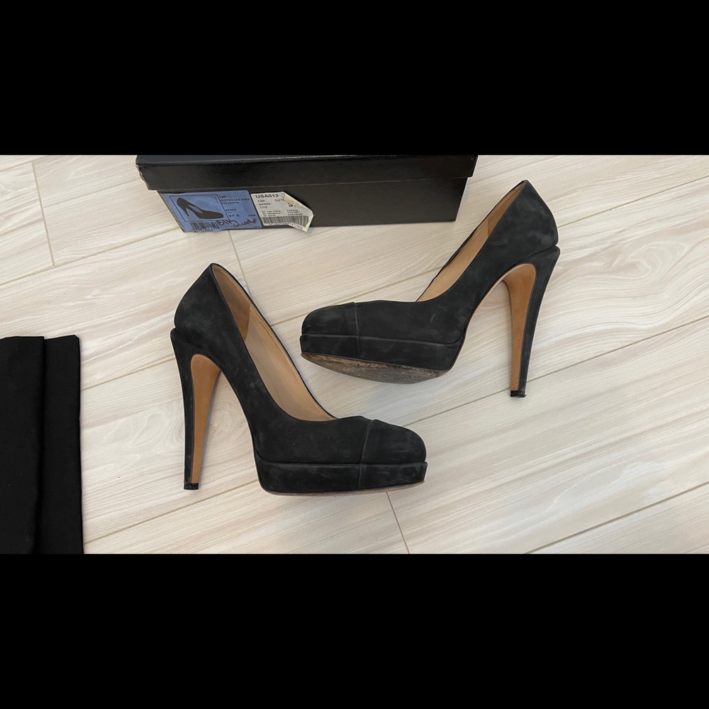 Chanel black heels 37.5 cc logo - Picture 5 of 9